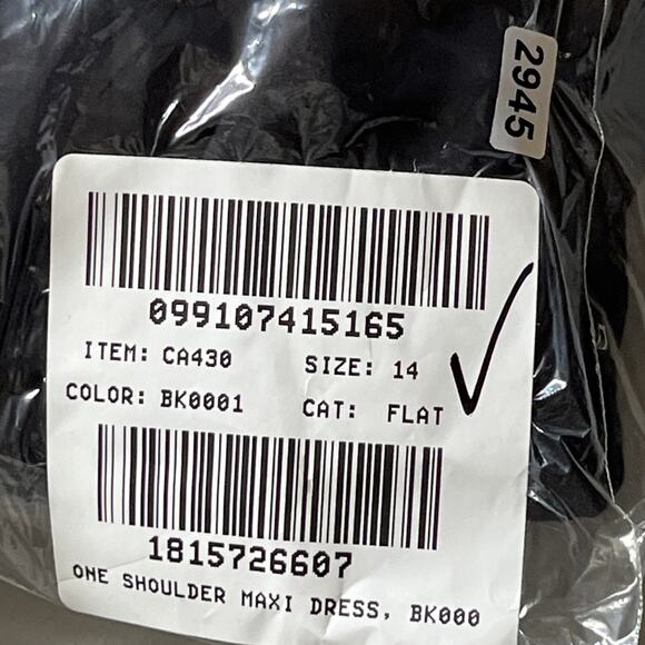 J Crew One Shoulder Midi Dress Size 14 Black Ruffle Trim Tie Waist Classic - Picture 11 of 11